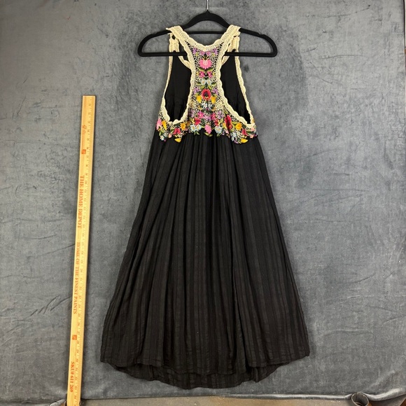 Anthropologie Akemi + Kin black Embroidered A-line tank Dress sz XS - Picture 7 of 12